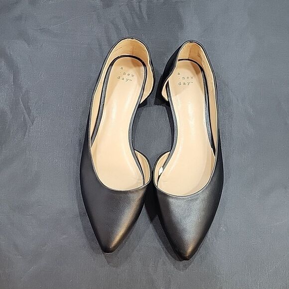 A.NEW DAY D'ORSAY POINTED TOE SLIP-ON WOMEN"S FLAT SHOE - Picture 4 of 14